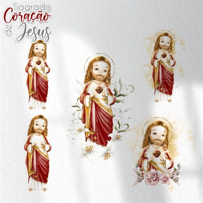 Sagrado Coração de Jesus: Kit Digital Santinhos