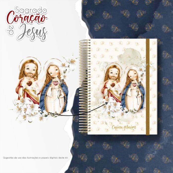 Sagrado Coração de Jesus: Kit Digital Santinhos