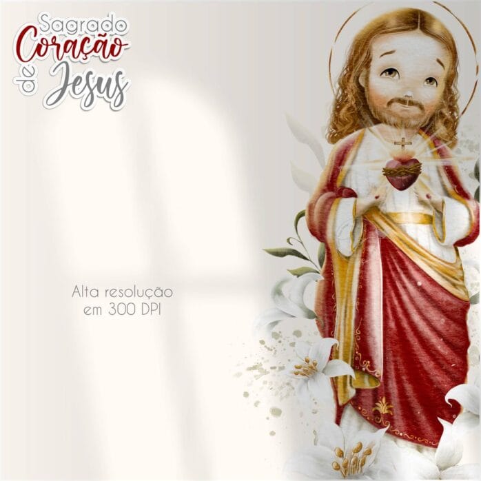 Sagrado Coração de Jesus: Kit Digital Santinhos