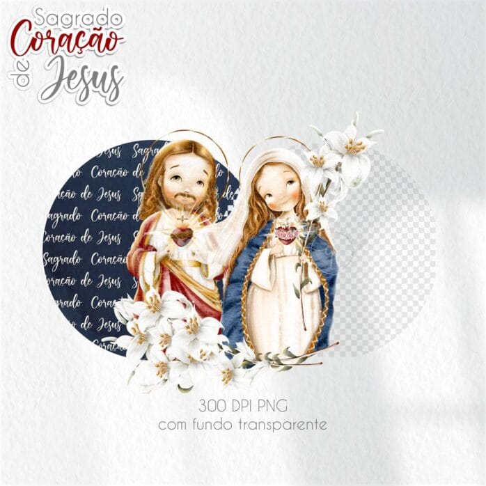 Sagrado Coração de Jesus: Kit Digital Santinhos