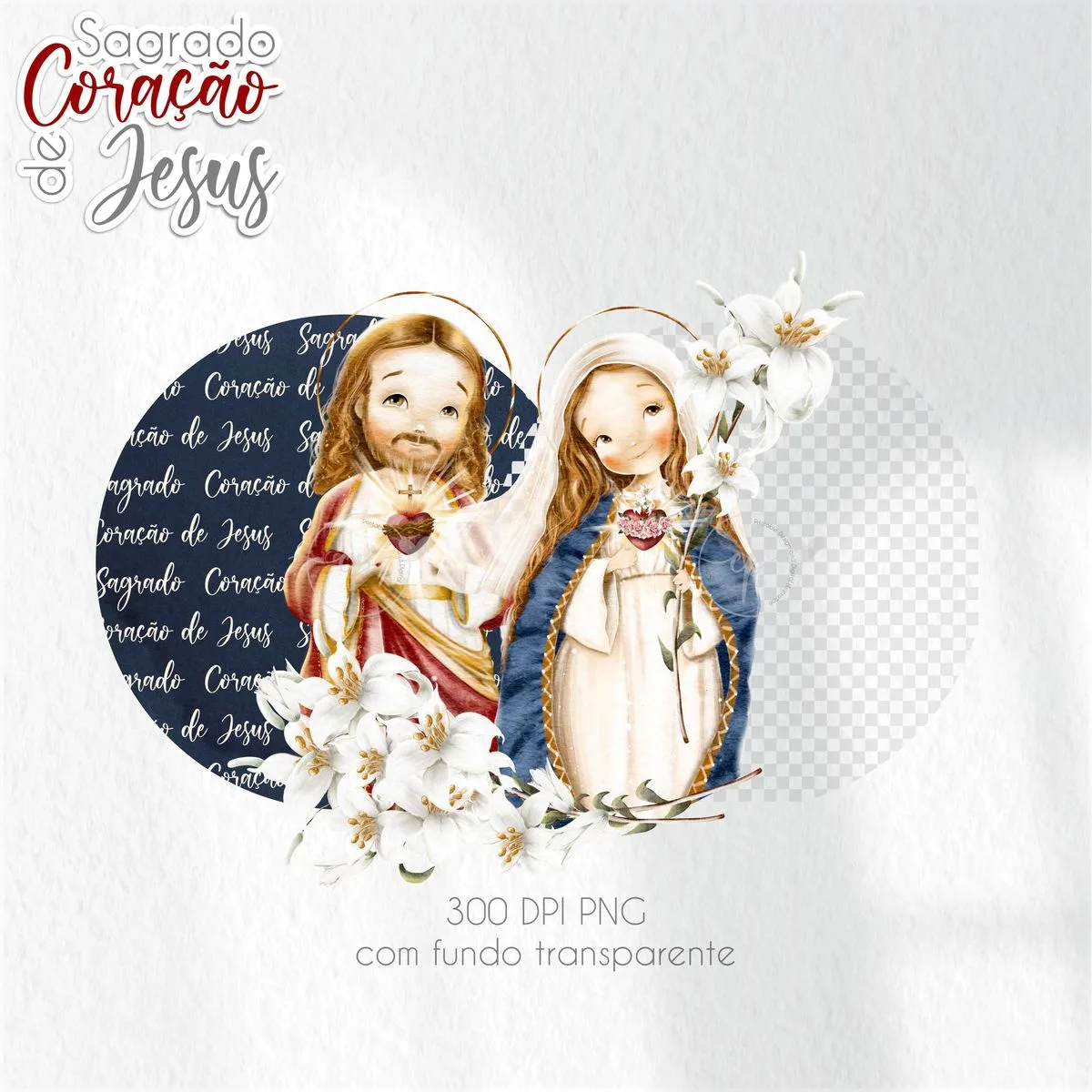 Sagrado Coração de Jesus: Kit Digital Santinhos