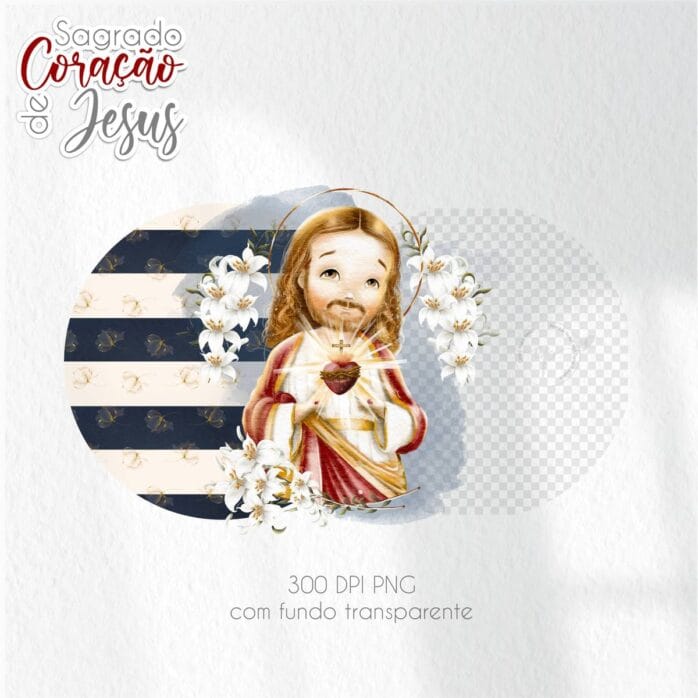 Sagrado Coração de Jesus: Kit Digital Santinhos