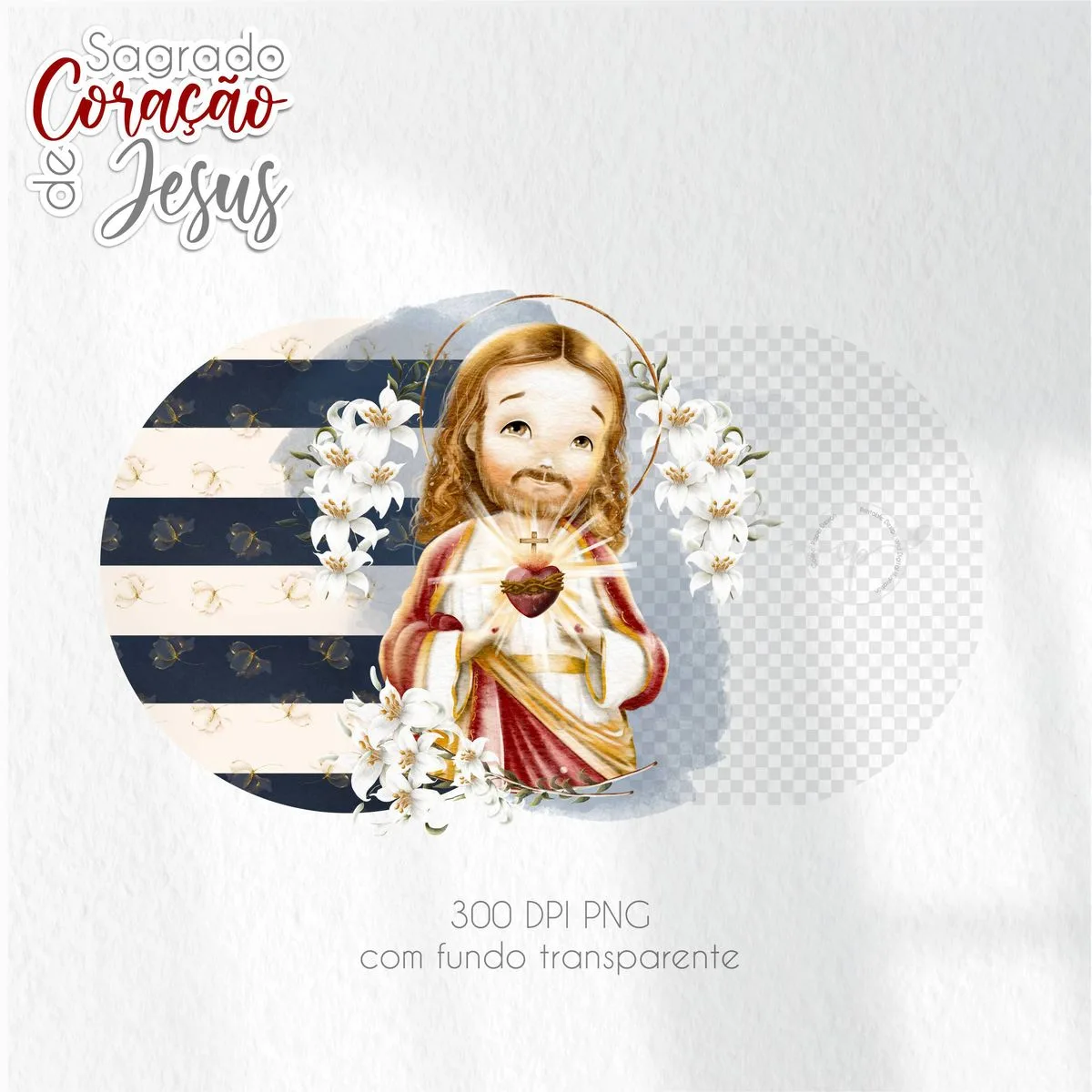 Sagrado Coração de Jesus: Kit Digital Santinhos