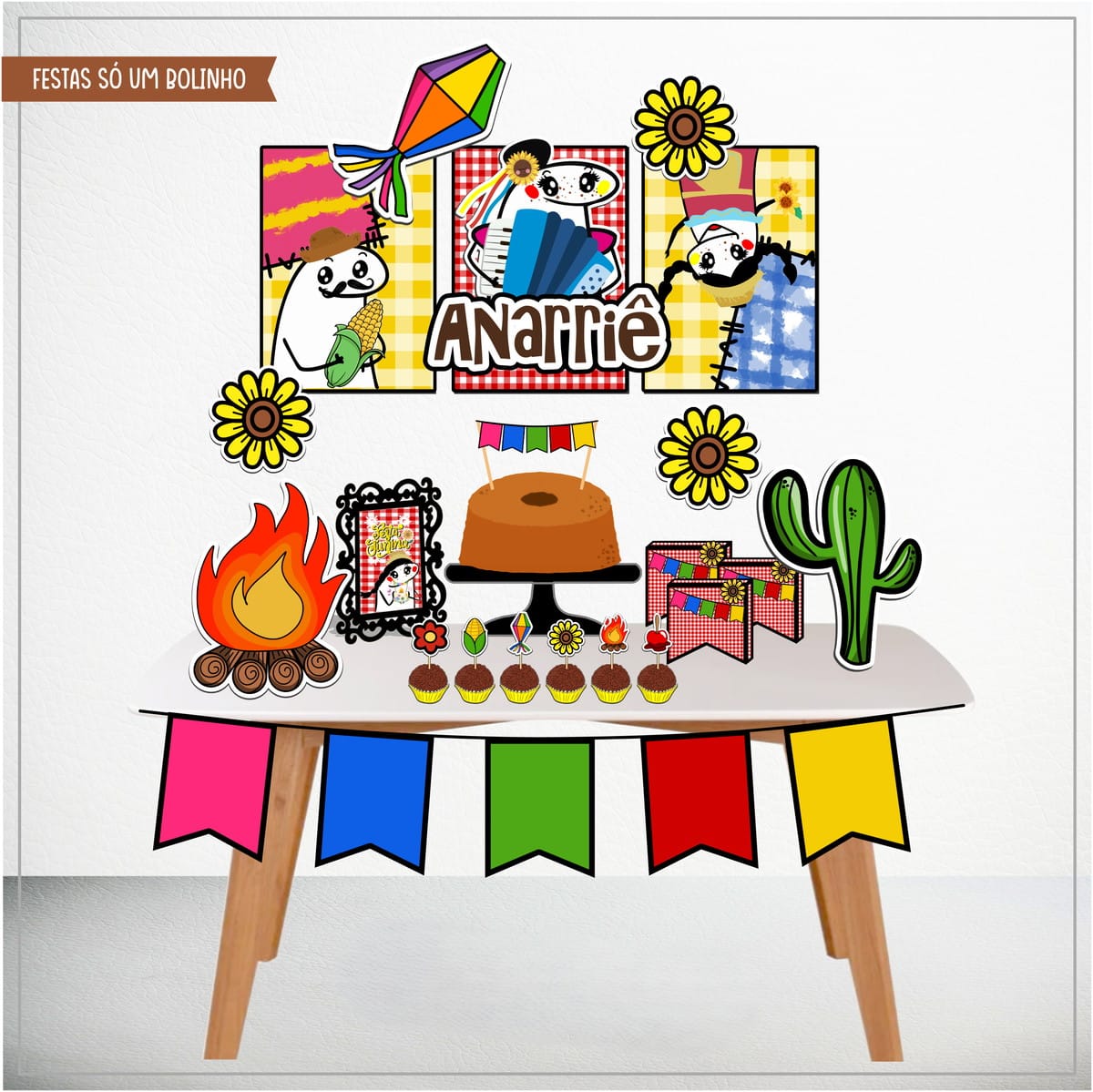 Kit Festa Junina Flork para Lembrancinhas Studio e PDF 1 Kit Festa Junina Flork para Lembrancinhas Studio e PDF
