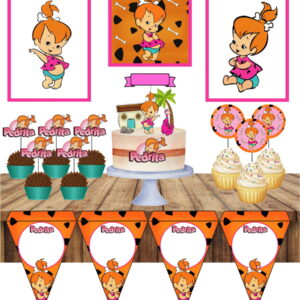Kit Festa Pedrita Digital Para Imprimir Decoração Infantil 11 so um bolinho pedrita arquivo digital