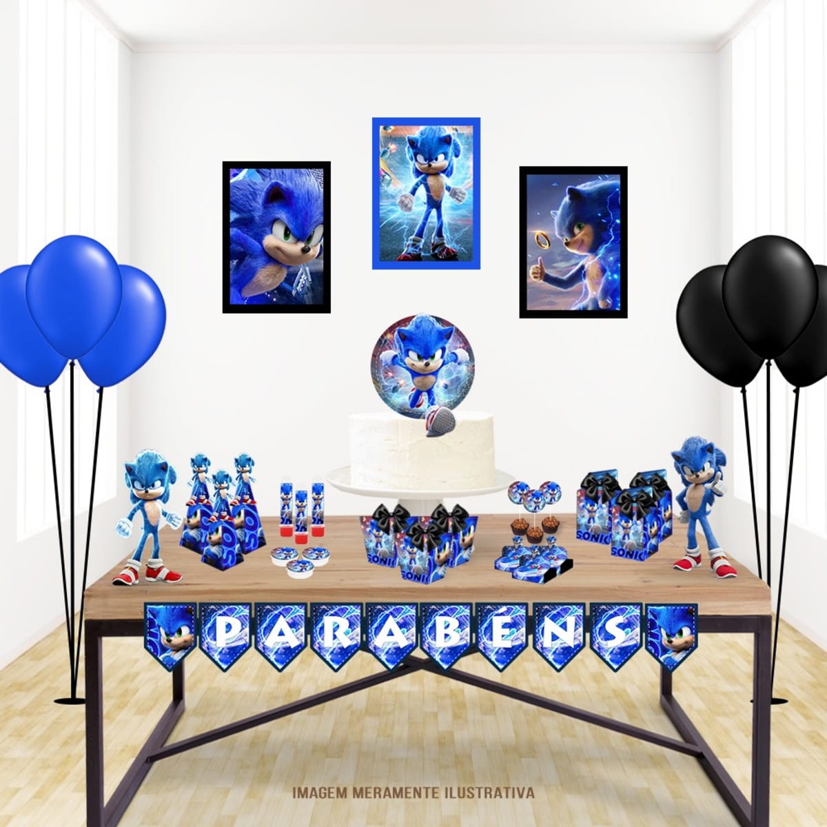 Kit Digital Festa Sonic para Imprimir e Editar 1 Kit Digital Festa Sonic para Imprimir e Editar