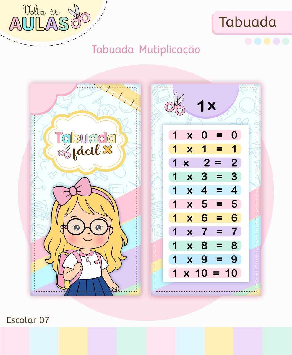 Tabuada Escolar Fácil em Arquivo Digital para Imprimir 3 Tabuada Escolar Fácil em Arquivo Digital para Imprimir - Imagem 3