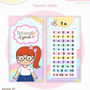 Tabuada Escolar Fácil em Arquivo Digital para Imprimir 10 tabuada escolar facil arquivo digital 6