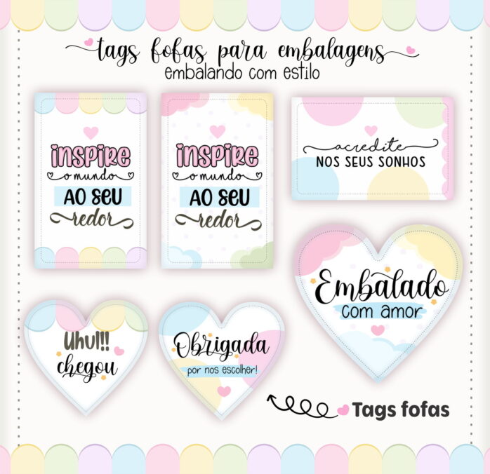 Tags Fofas Embalagens