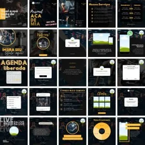 Templates Canva Academia 25 Artes Editáveis + Bônus
