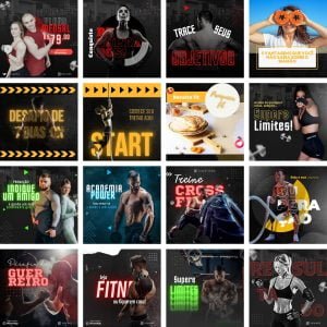 Templates Canva Academia 30 Artes Editáveis + Bônus
