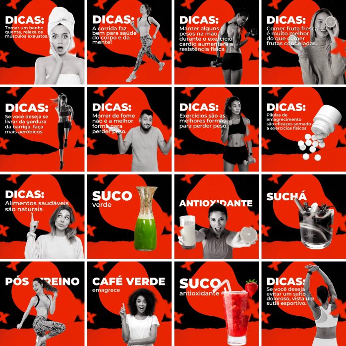 Templates Canva Academia Personal Trainer 200 Artes Editáveis + Legendas