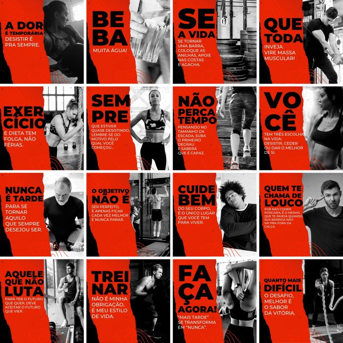 Templates Canva Academia Personal Trainer 200 Artes Editáveis + Legendas