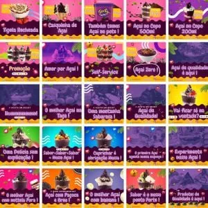 Templates Canva Açaí 3.0 50 Artes Editáveis + Bônus 13 Templates Canva Açaí 3.0 50 Artes Editáveis + Bônus