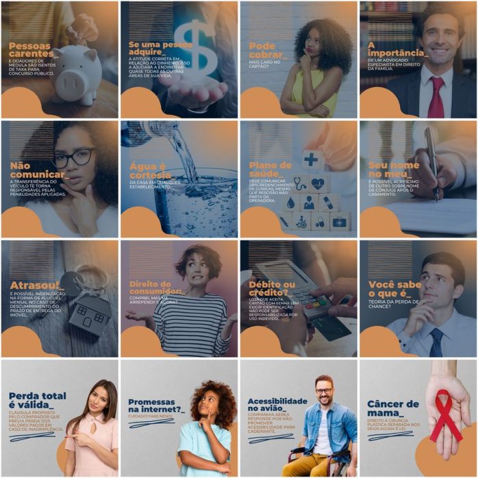 Templates Canva Advogado Advocacia 200 Artes Editáveis + Legendas