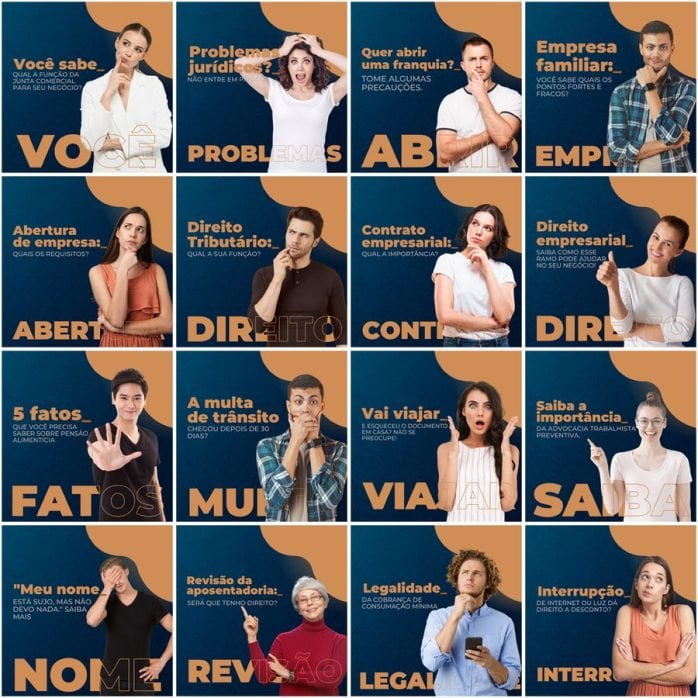 Templates Canva Advogado Advocacia 200 Artes Editáveis + Legendas