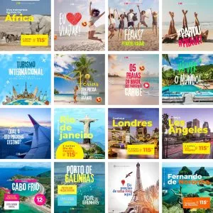 Templates Canva Agência de Turismo 35 Artes Editáveis + Bônus 12 Templates Canva Agência de Turismo 35 Artes Editáveis + Bônus