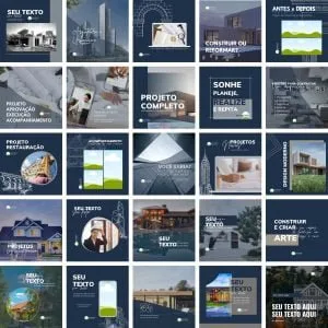 Templates Canva Arquitetos Arquitetura 25 Artes Editáveis + Bônus
