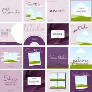 Templates Canva Artesanato 3.0 14 Artes Editáveis + Bônus