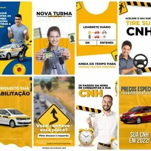 Templates Canva Auto Escola 27 Artes Editáveis Storie + Bônus