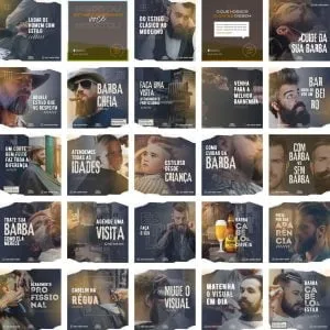 Templates Canva Barbearia Cabeleireiro 50 Artes Editáveis + Bônus