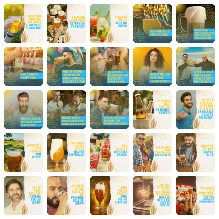 Templates Canva Bares Bar Cervejaria 200 Artes Editáveis + Legendas