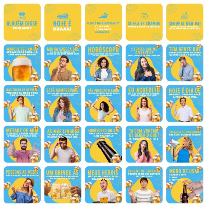 Templates Canva Bares Bar Cervejaria 200 Artes Editáveis + Legendas