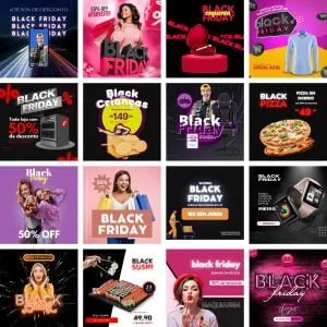 Templates Canva Black Friday 40 Artes Editáveis + Bônus