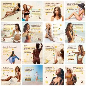Templates Canva Bronzeamento 22 Artes Editáveis + Bônus