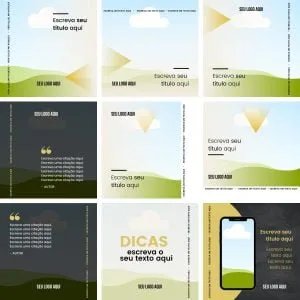 Templates Canva Business Empresarial 12 Artes Editáveis + Bônus