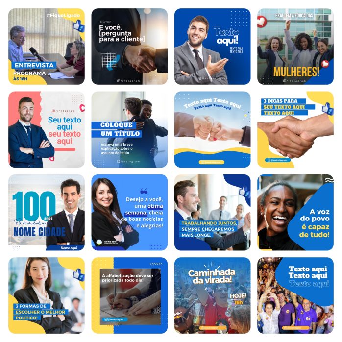 Templates Canva Campanha Política 70 Artes Editáveis + Bônus