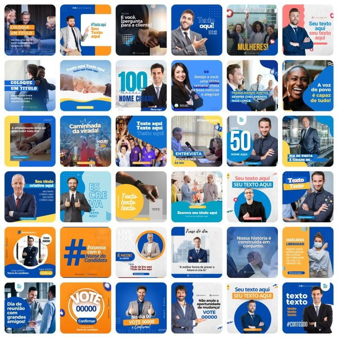 Templates Canva Campanha Política Eleições 230 Artes Editáveis + Bônus