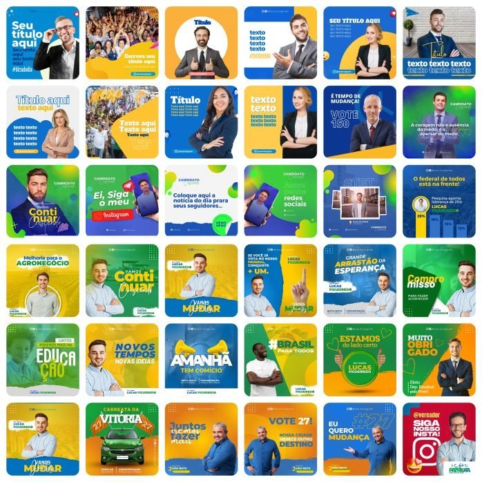 Templates Canva Campanha Política Eleições 230 Artes Editáveis + Bônus