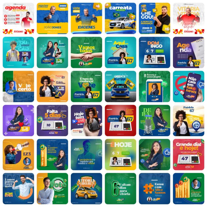 Templates Canva Campanha Política Eleições 230 Artes Editáveis + Bônus
