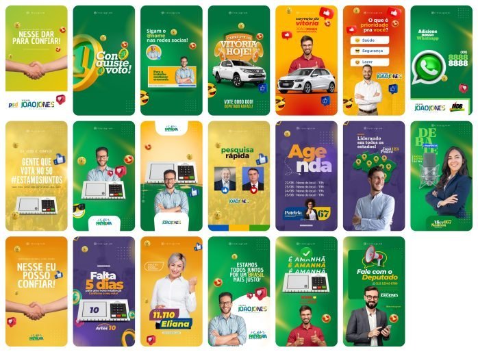 Templates Canva Campanha Política Eleições 230 Artes Editáveis + Bônus