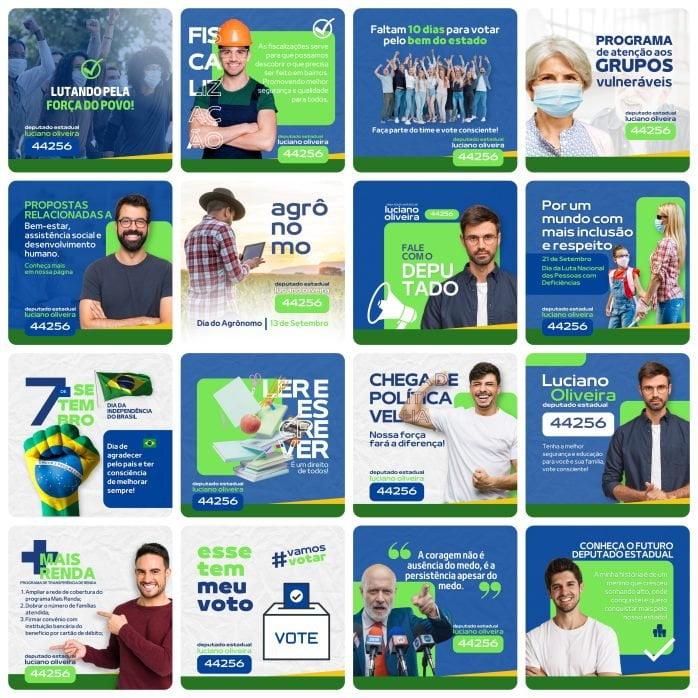 Templates Canva Campanha Política Eleições 50 Artes Editáveis + Bônus