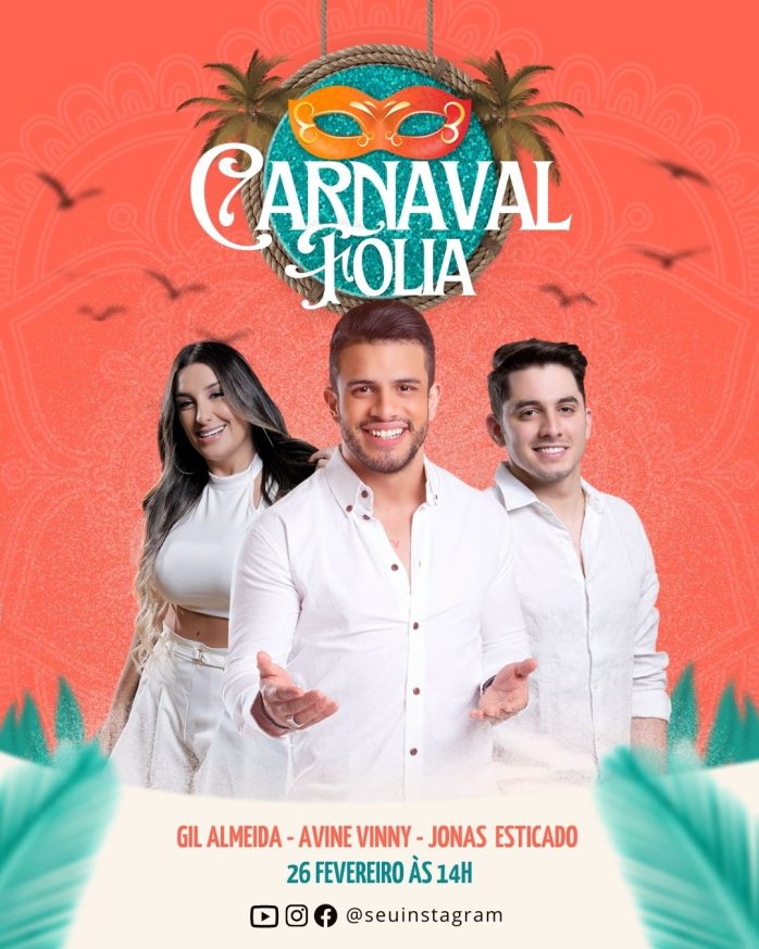 Templates Canva Carnaval 24 Artes Editáveis + Bônus