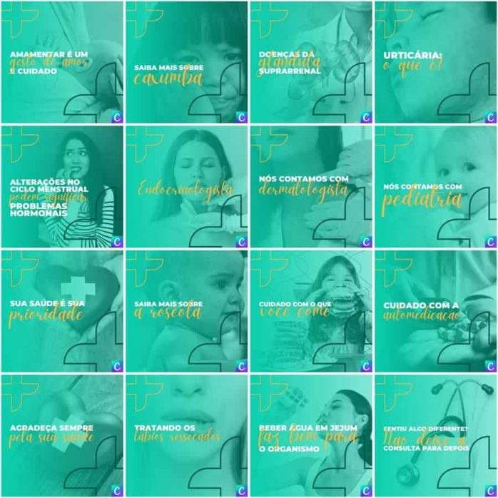 Templates Canva Clinicas Medica 200 Artes Editáveis + Legendas