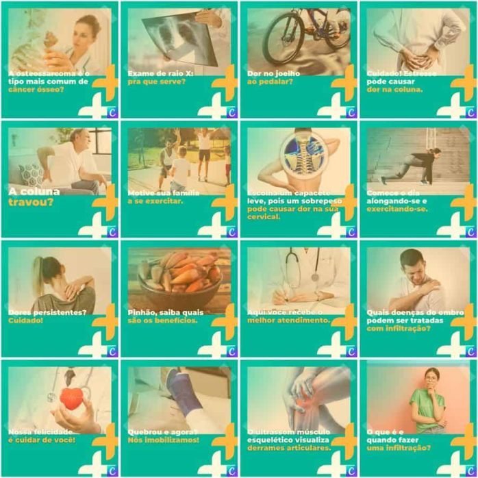 Templates Canva Clinicas Medica 200 Artes Editáveis + Legendas