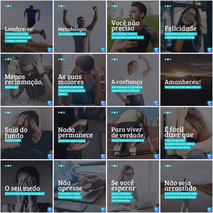 Templates Canva Coach 200 Artes Editáveis + Legendas