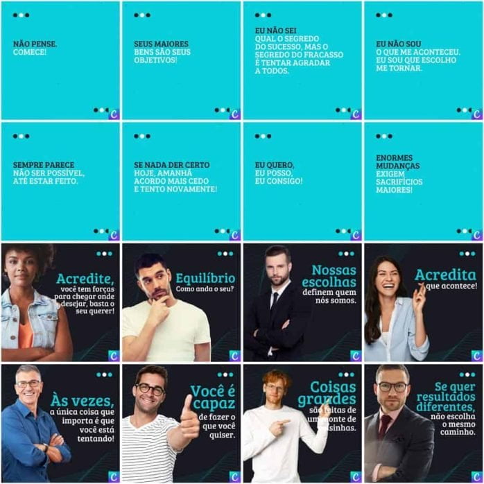 Templates Canva Coach 200 Artes Editáveis + Legendas