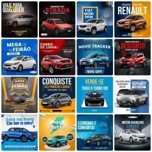 Templates Canva Concessionária 30 Artes Editáveis + Bônus