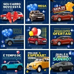 Templates Canva Concessionária Venda de Carros 3.0 10 Artes Editáveis + Bônus