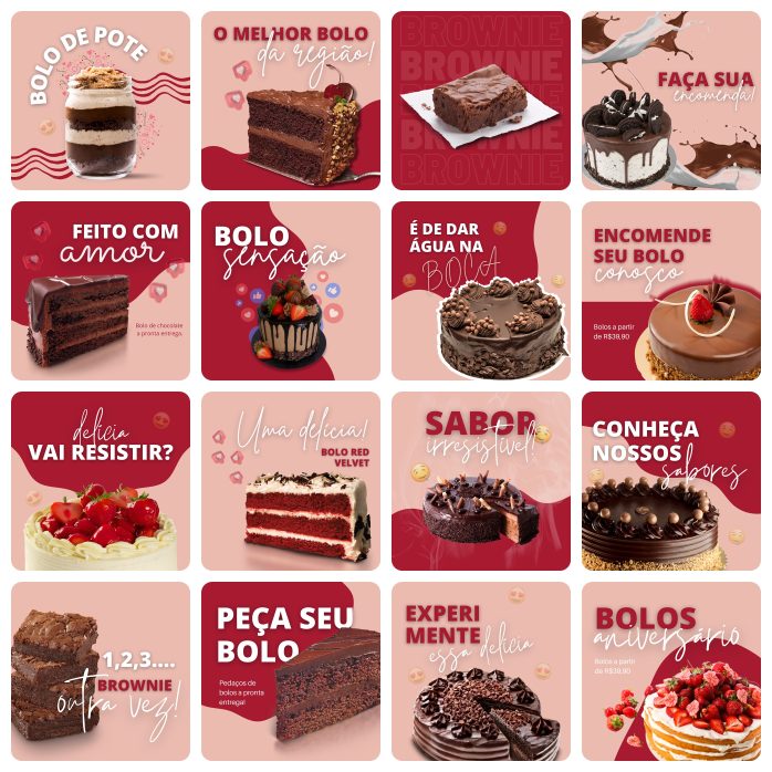Templates Canva Confeitaria 40 Artes Editáveis + Bônus