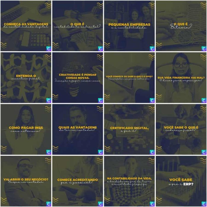 Templates Canva Contabilidade 200 Artes Editáveis + Legendas