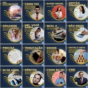 Templates Canva Contabilidade 200 Artes Editáveis + Legendas