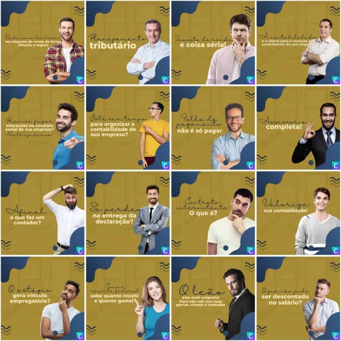 Templates Canva Contabilidade 200 Artes Editáveis + Legendas
