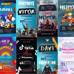 Templates Canva Convites Infantis 20 Artes Editáveis 10 Templates Canva Convites Infantis 20 Artes Editáveis
