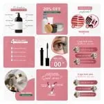 Templates Canva Cosméticos Saúde 30 Artes Editáveis + Bônus
