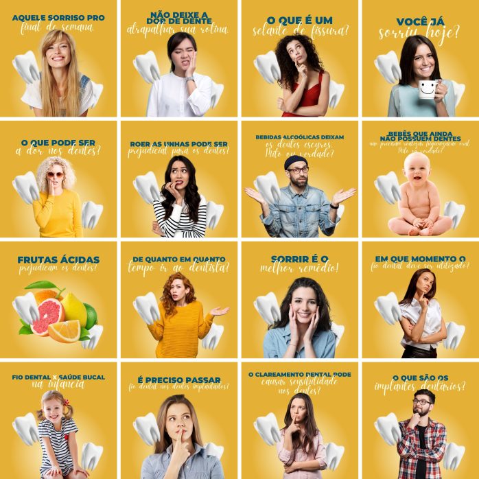 Templates Canva Dentista Odonto 200 Artes Editáveis + Legendas